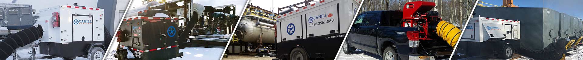 Cahill Services - montage of industrial heaters